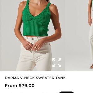 Astr the label-DARMA V-NECK SWEATER TANK- small